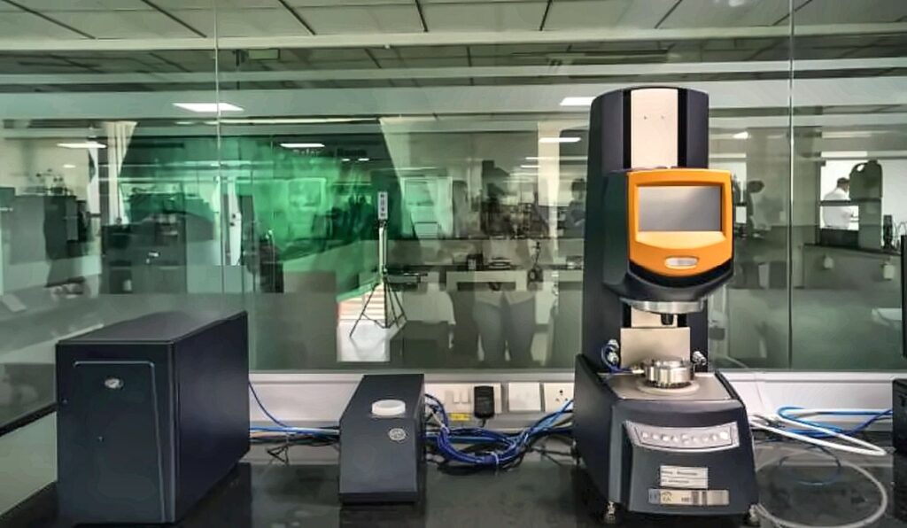 Rheometer at the Auxilla analytical and formulation labs