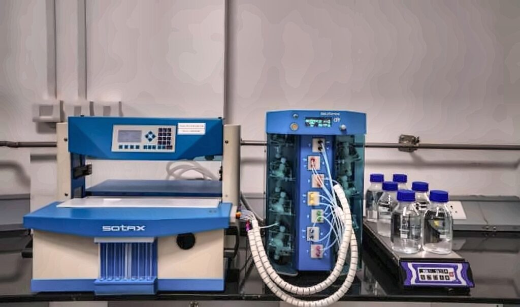 Usp4 Flow Through at the Auxilla analytical and formulation labs